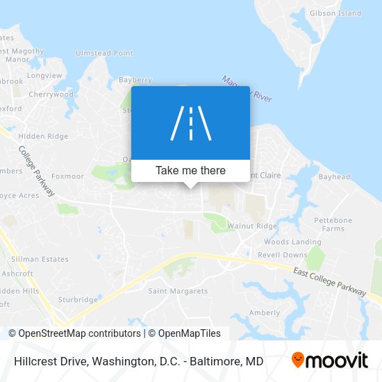 Mapa de Hillcrest Drive