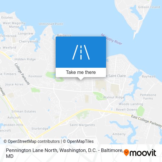 Pennington Lane North map