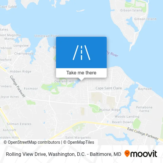 Rolling View Drive map