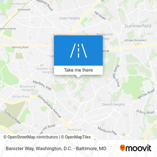 Banister Way map