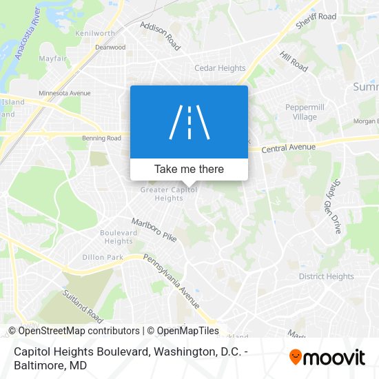 Capitol Heights Boulevard map