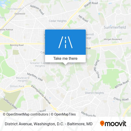 District Avenue map