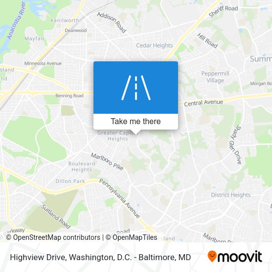 Mapa de Highview Drive