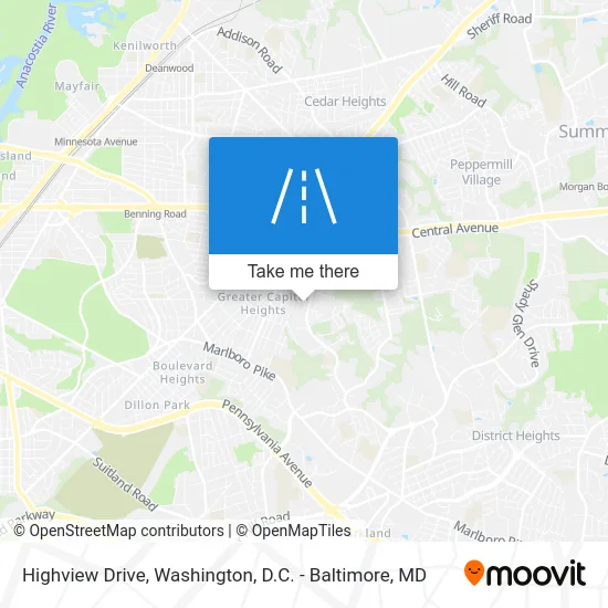 Highview Drive map
