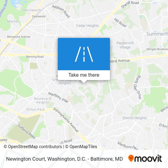 Mapa de Newington Court
