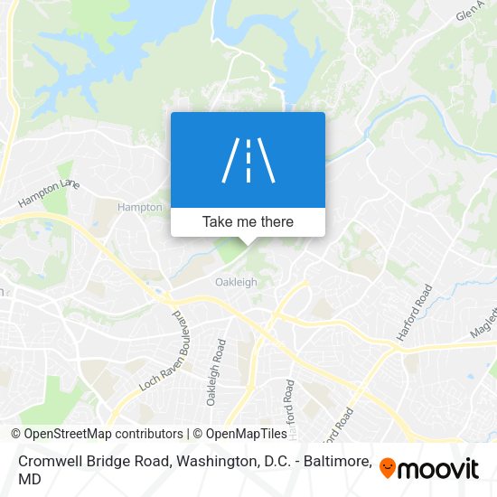 Cromwell Bridge Road map