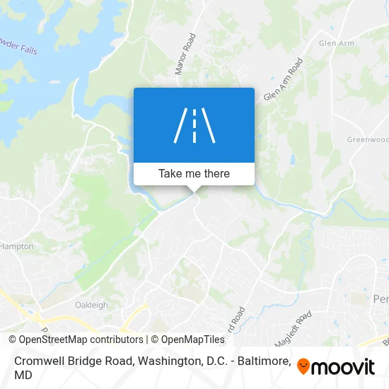 Cromwell Bridge Road map