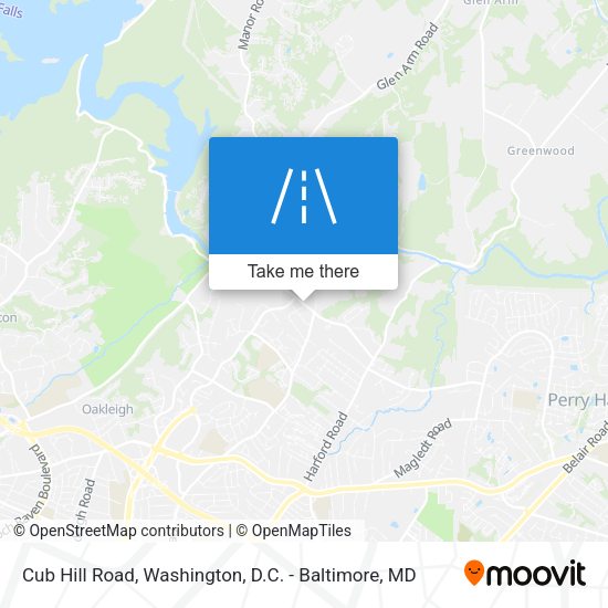 Cub Hill Road map
