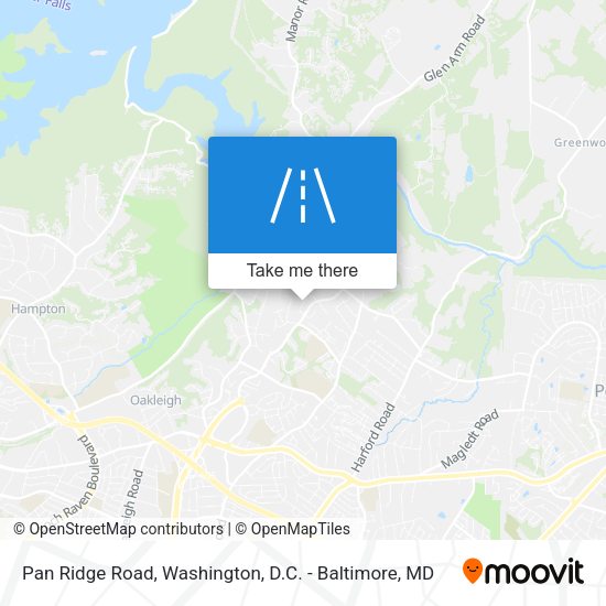 Pan Ridge Road map