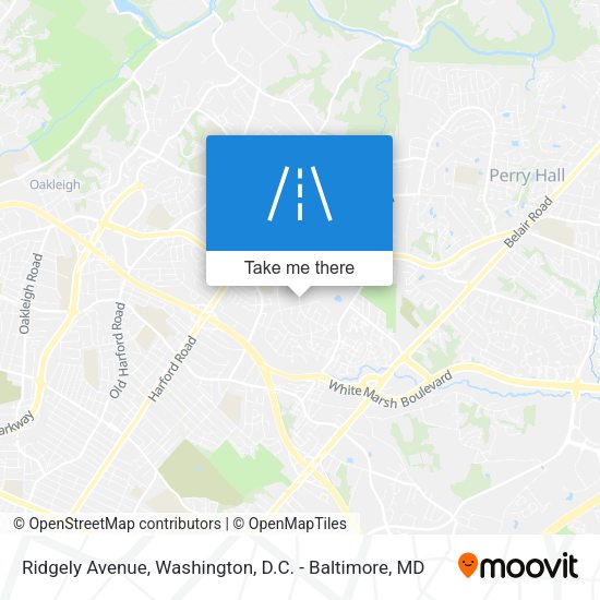 Ridgely Avenue map