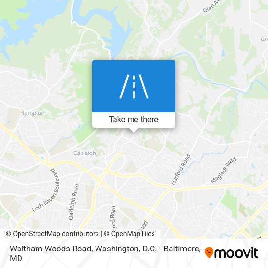 Waltham Woods Road map