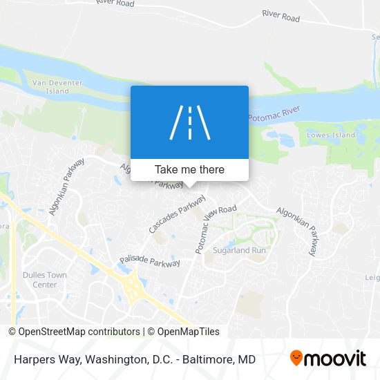 Harpers Way map