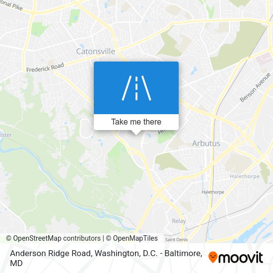 Anderson Ridge Road map