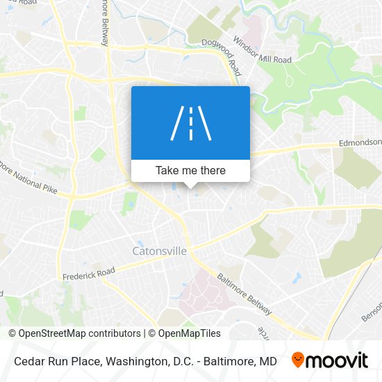 Cedar Run Place map