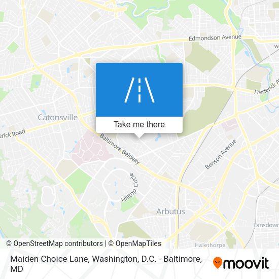 Maiden Choice Lane map