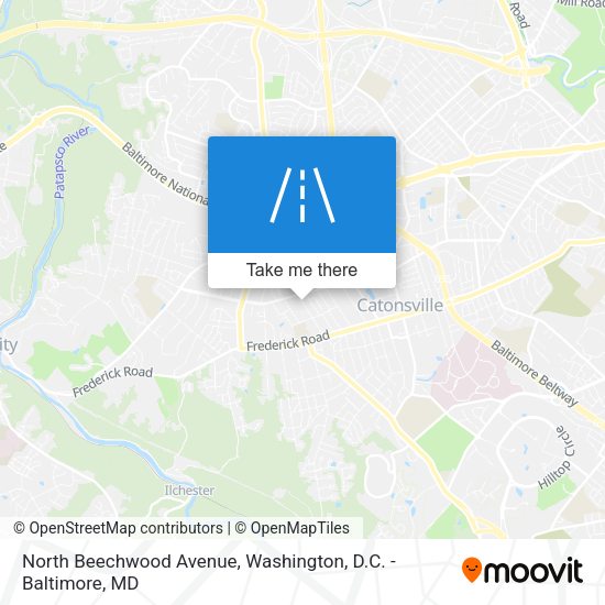North Beechwood Avenue map