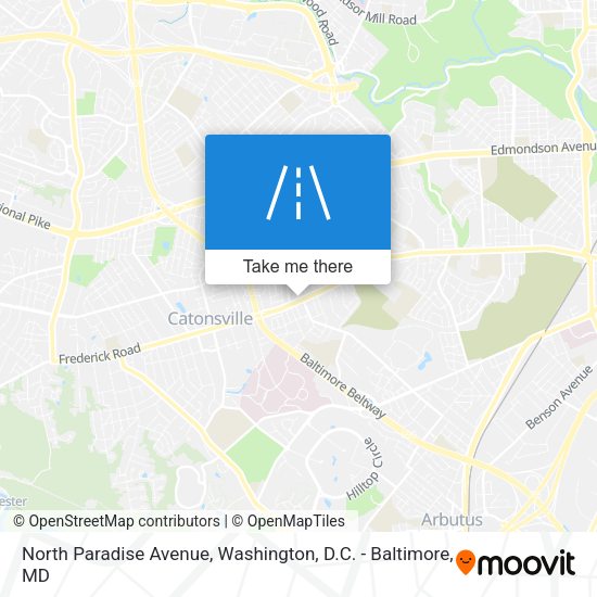 North Paradise Avenue map
