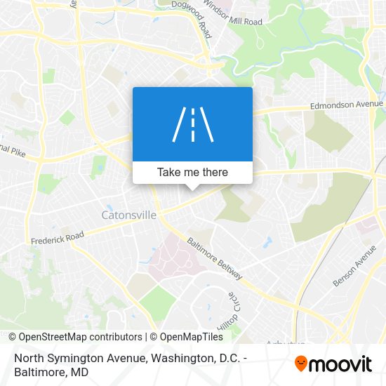 North Symington Avenue map