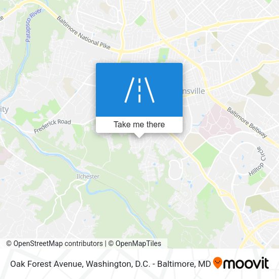 Oak Forest Avenue map