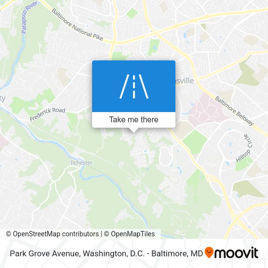 Park Grove Avenue map