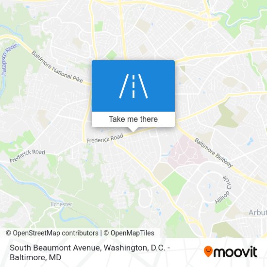 South Beaumont Avenue map