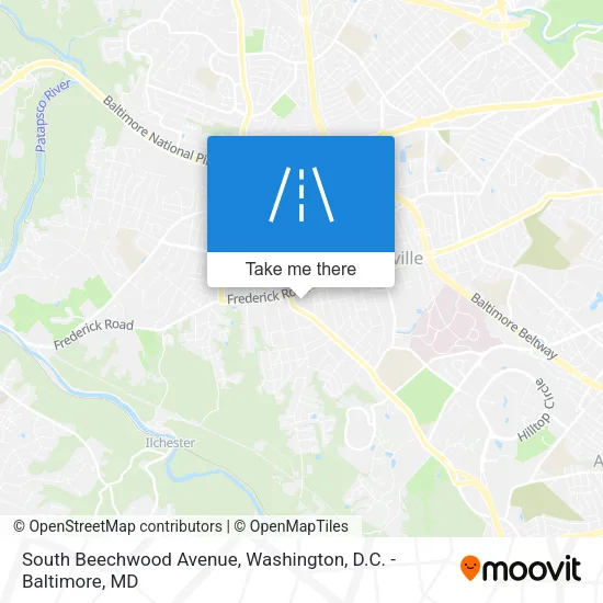 South Beechwood Avenue map