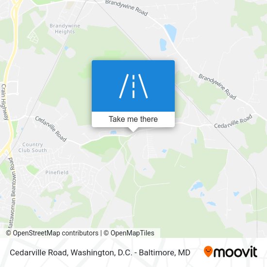 Cedarville Road map