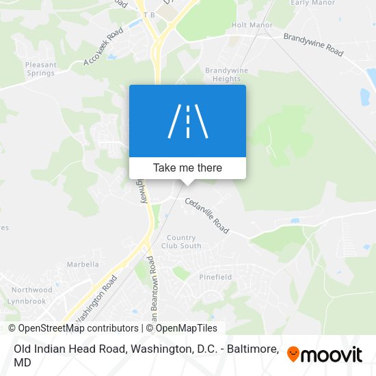 Old Indian Head Road map
