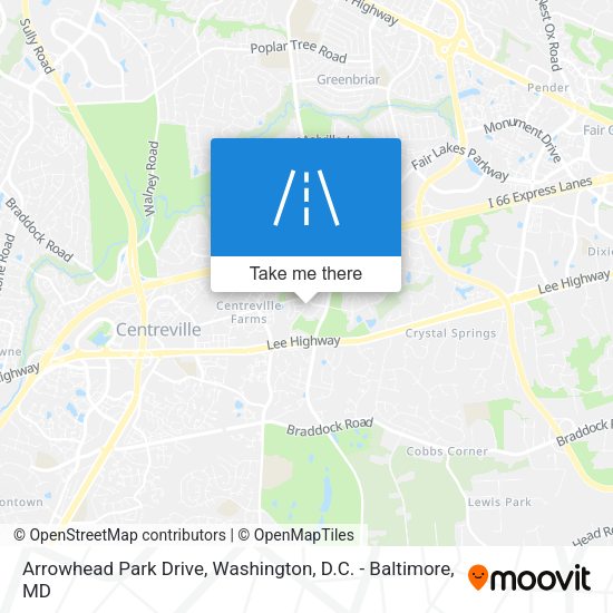Arrowhead Park Drive map
