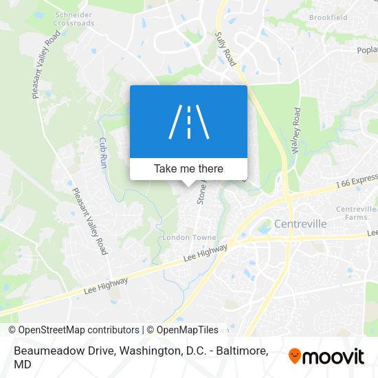 Beaumeadow Drive map