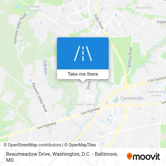 Beaumeadow Drive map