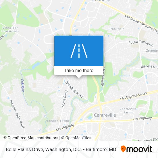 Belle Plains Drive map