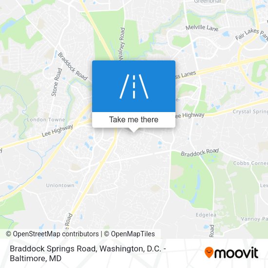 Braddock Springs Road map