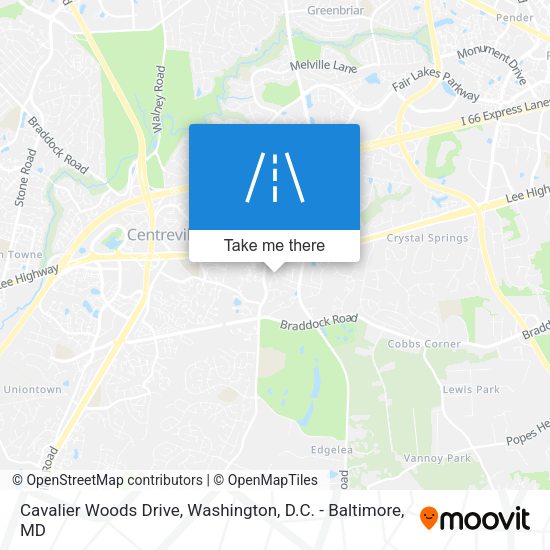 Cavalier Woods Drive map