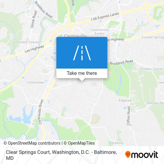 Clear Springs Court map