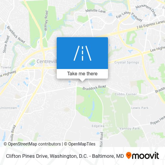 Clifton Pines Drive map