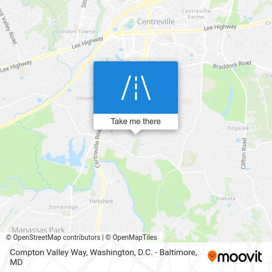 Compton Valley Way map