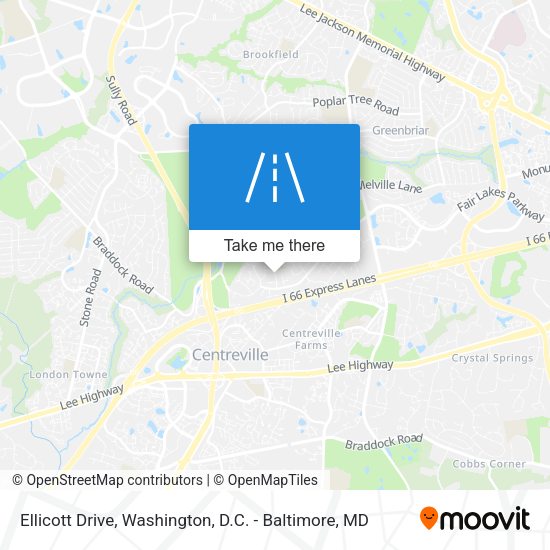 Ellicott Drive map
