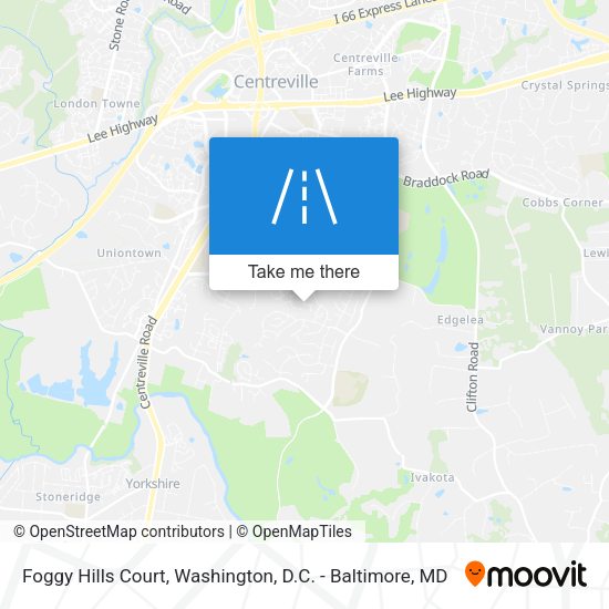 Mapa de Foggy Hills Court