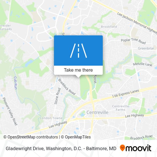 Gladewright Drive map