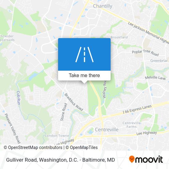 Gulliver Road map