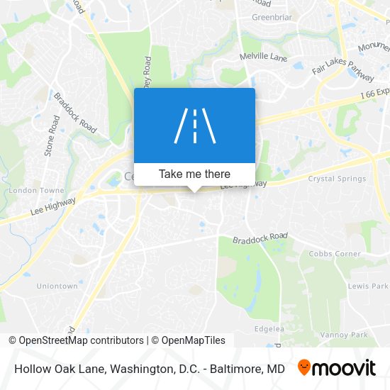 Hollow Oak Lane map
