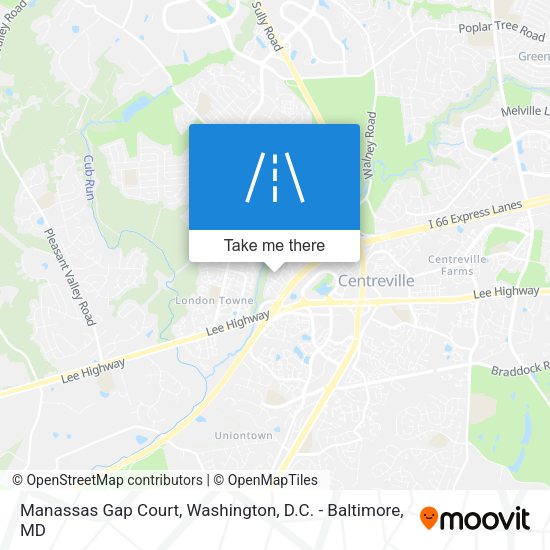 Manassas Gap Court map