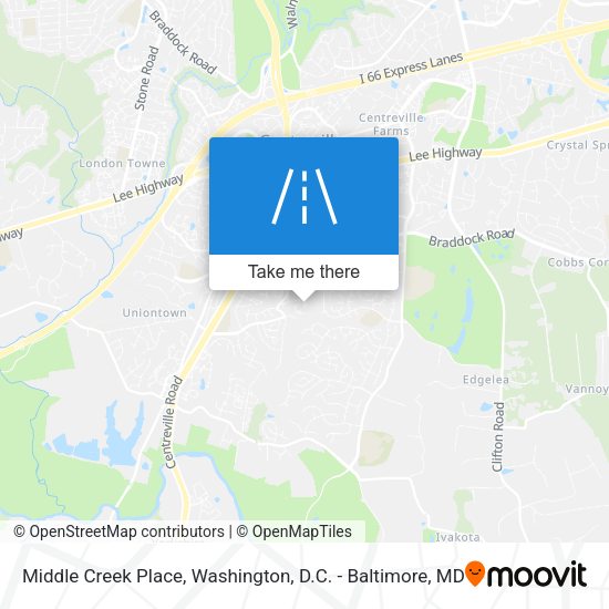 Middle Creek Place map
