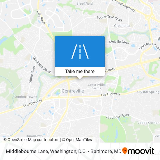 Mapa de Middlebourne Lane