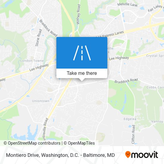 Montiero Drive map