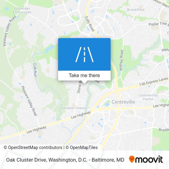 Mapa de Oak Cluster Drive