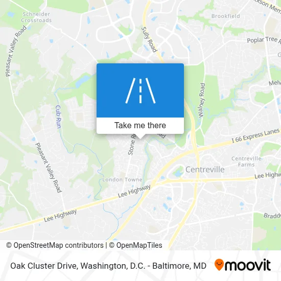 Oak Cluster Drive map