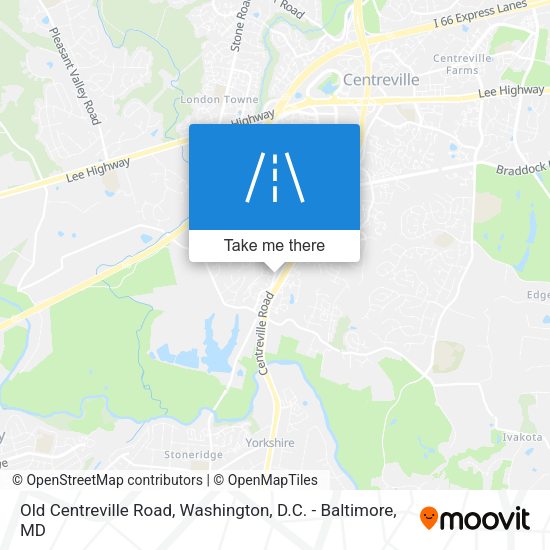 Old Centreville Road map