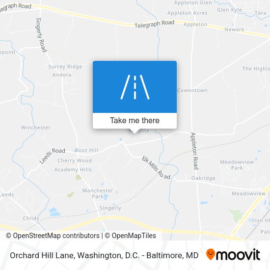 Orchard Hill Lane map